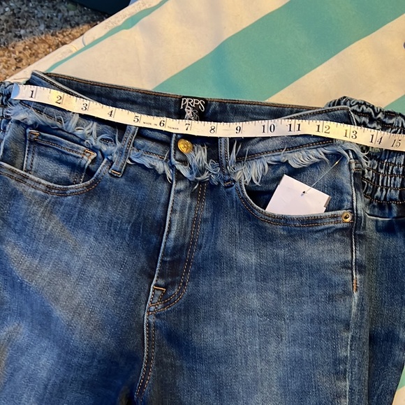 NWT PRPS High-Waist Denim Joggers Denim Blue Size 27 - Picture 9 of 12